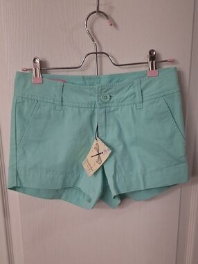 ThunderBay 1636 Women's Aqua/Mint Women's Chino Shorts NWT Size 0